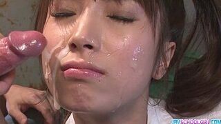 Hinata Tachibana has an orgasm with an asian cum face - porn video