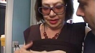 Mature slut randomly fucks two dudes - porn video