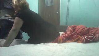 He sucks me off and we fuck doggy style in bed - porn video