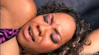 black chick in high heels takes dick in her phat ass - porn video