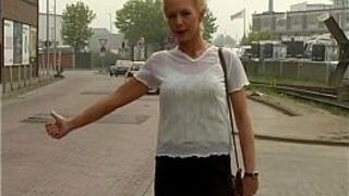 blonde German is fucked in car washing - porn video