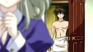 Hentai blonde housemaid in bed - porn video