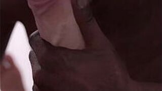 Black Man Sucks BIG WHITE DICK - porn video