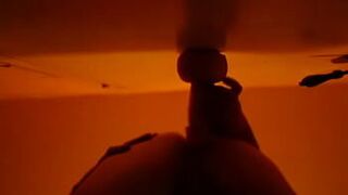 My bottom kicked down in the bathroom - porn video