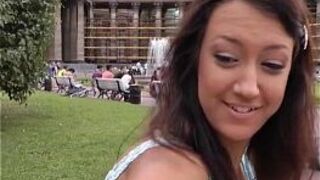 Anal creampie after sex in fresh air - porn video