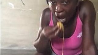 crazybitch enjoying my food whiles giving tips about life part one - porn video