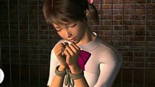 Tied anime girl bondage action - porn video
